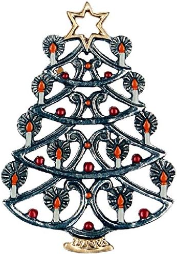 - Filigree-Ornament Christmas Tree - German Pewter Christmas Ornament