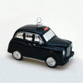 - Hackney Carriage - British Taxi - Glass Christmas Ornament - Hand Blown in Poland