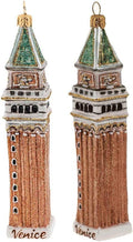 - Saint Mark's Bell Tower - Glass Christmas Ornament - Hand Blown in Poland
